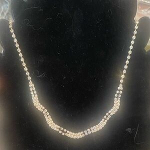 Elegant Silver and Rhinestone Necklace